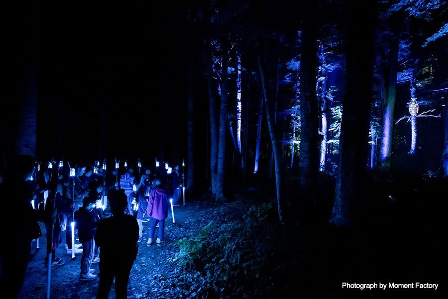 案例｜雅馬哈為壯觀的Kamuy Lumina魔法夜行旅游項目提供配樂設備